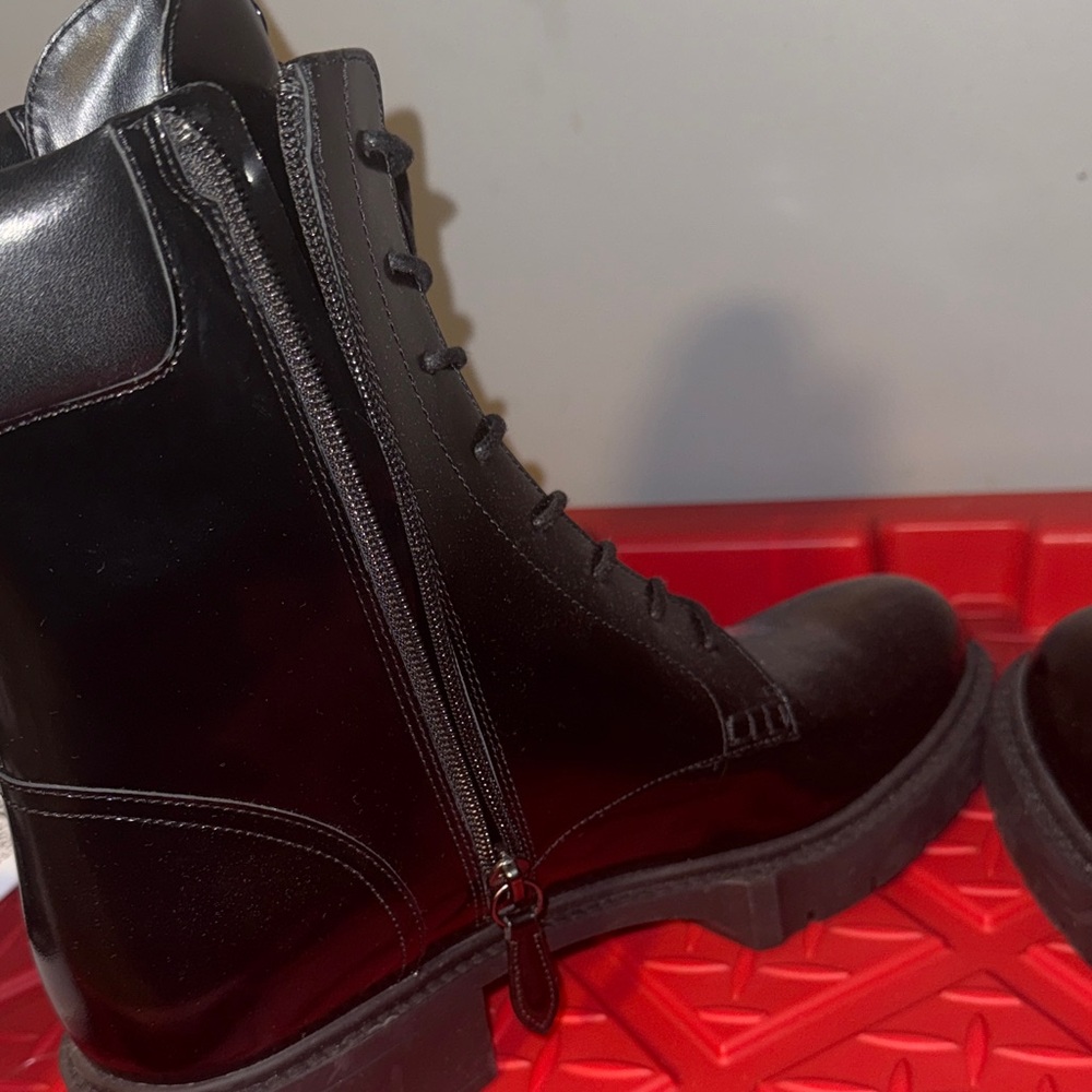 Coach Glossy Black Combat Boots - FLASH SALE! - Picture 5 of 6